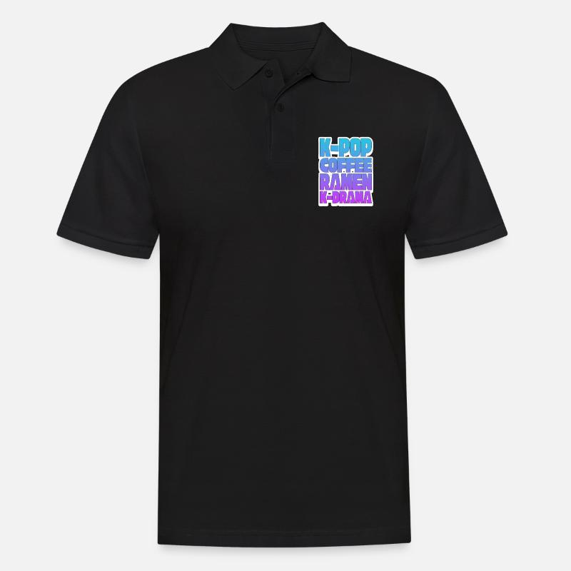 K-Pop Café Ramen - Polo Homme - noir