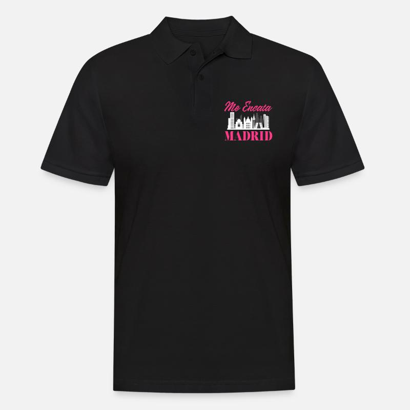 Madrid - Männer Poloshirt - Schwarz