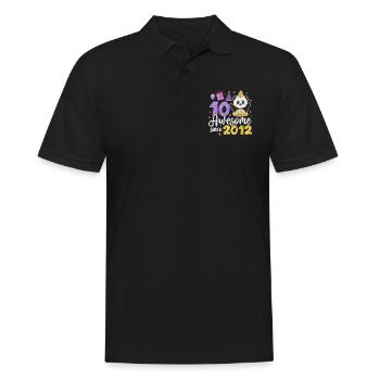 Panda 10th Birthday - Men's Polo Shirt - black - Front - Kai (181cm)