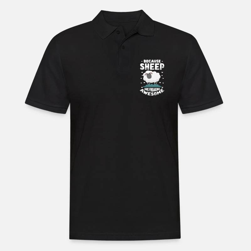 Schaf - Männer Poloshirt - Schwarz