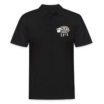 Schaf Schafe Bauernhof Tier Schafbock Geschenk - Männer Poloshirt - Schwarz - Vorne - Kai (181cm)