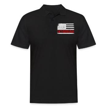 US-Flagge, Fakten Über Gefühle - Männer Poloshirt - Schwarz - Vorne - Kai (181cm)