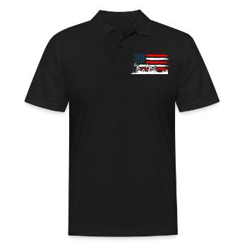 U.S. oilfield, oilfield workers - Men's Polo Shirt - black - Front - Kai (181cm)