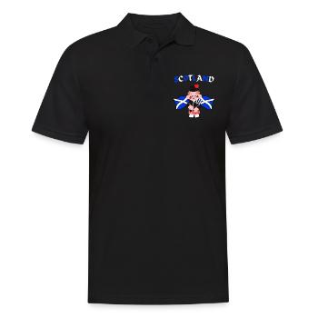 Scotland Flag Bagpipes Player Scots - Men's Polo Shirt - black - Front - Kai (181cm)