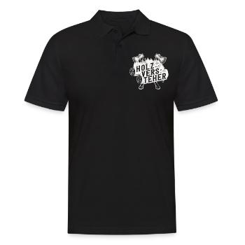 Holzversteher, Waldarbeiter, Holzfäller - Männer Poloshirt - Schwarz - Vorne - Kai (181cm)