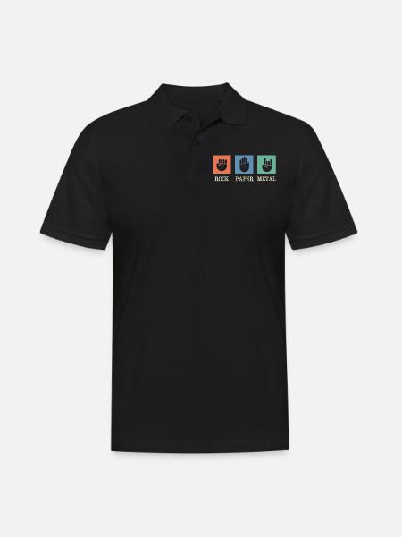 Musique métal, musique rock papier métal - Polo Homme - noir
