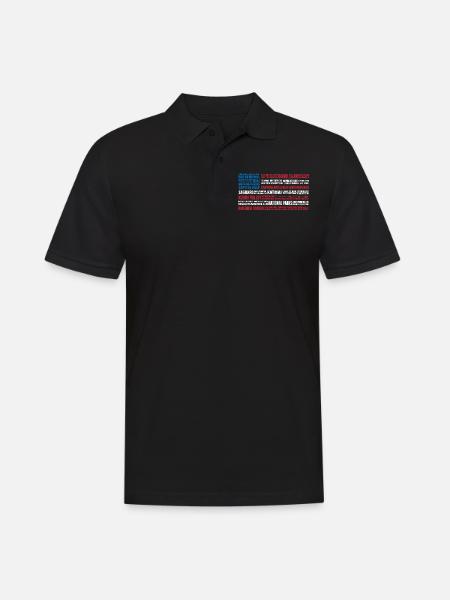 Amerikanske nasjonalparker, nasjonalpark, Denali, Redwood - Poloskjorte for menn - svart