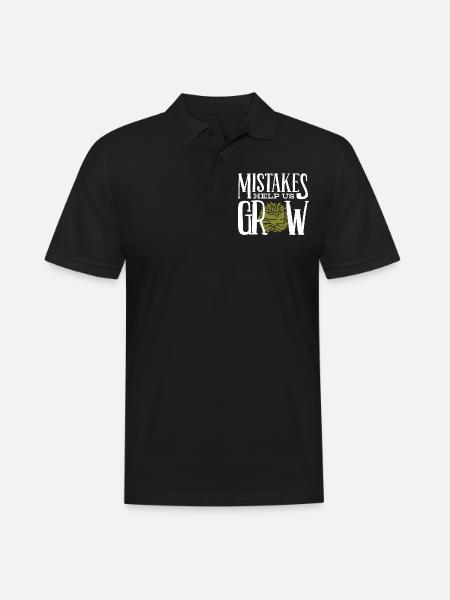 Mistakes help us grow - Men's Polo Shirt - black