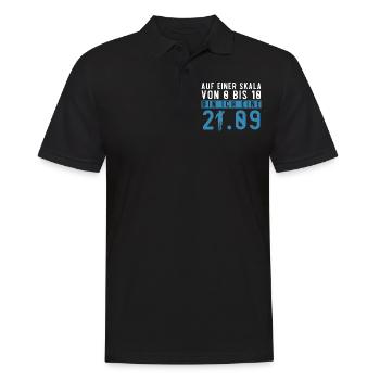 Halbmarathon, Marathon, Läufer - Männer Poloshirt - Schwarz - Vorne - Kai (181cm)