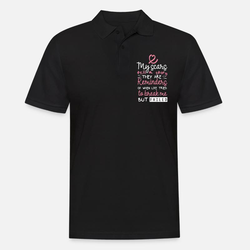 Bewusstsein Für Brustkrebs - Männer Poloshirt - Schwarz