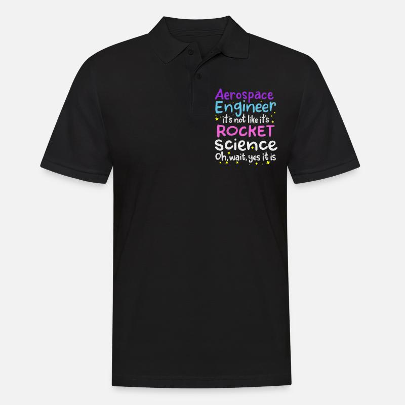 Aerospace Engineer, Rocket Science - Men's Polo Shirt - black