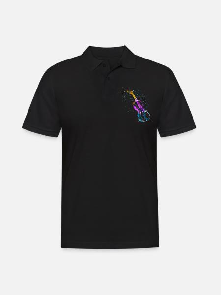 Violoniste, Violon, Jouer du violon - Polo Homme - noir