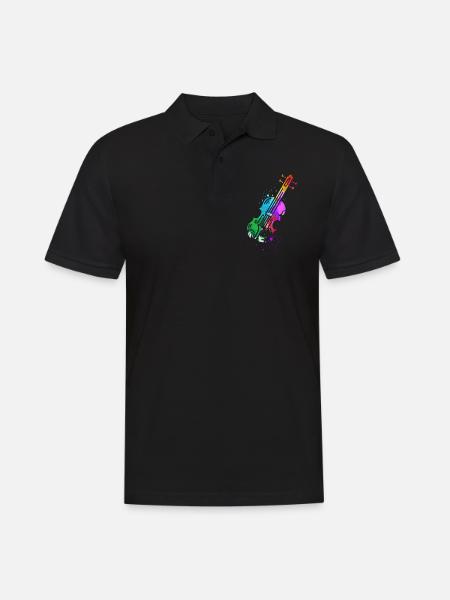 Violinist, Violin, Playing the violin - Men's Polo Shirt - black