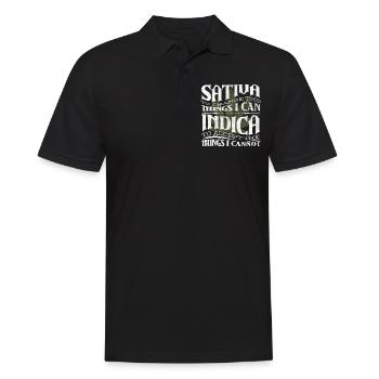 Sativa, Um Die Dinge Zu Ändern, Die Ich Kann - Männer Poloshirt - Schwarz - Vorne - Kai (181cm)