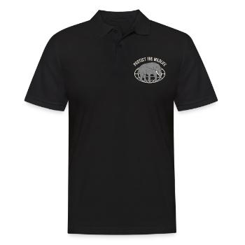 Conservation écologique de la faune des éléphants - Polo Homme - noir - Devant - Kai (181cm)