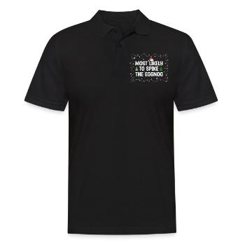 Christmas Quote, Funny Christmas Quote - Men's Polo Shirt - black - Front - Kai (181cm)
