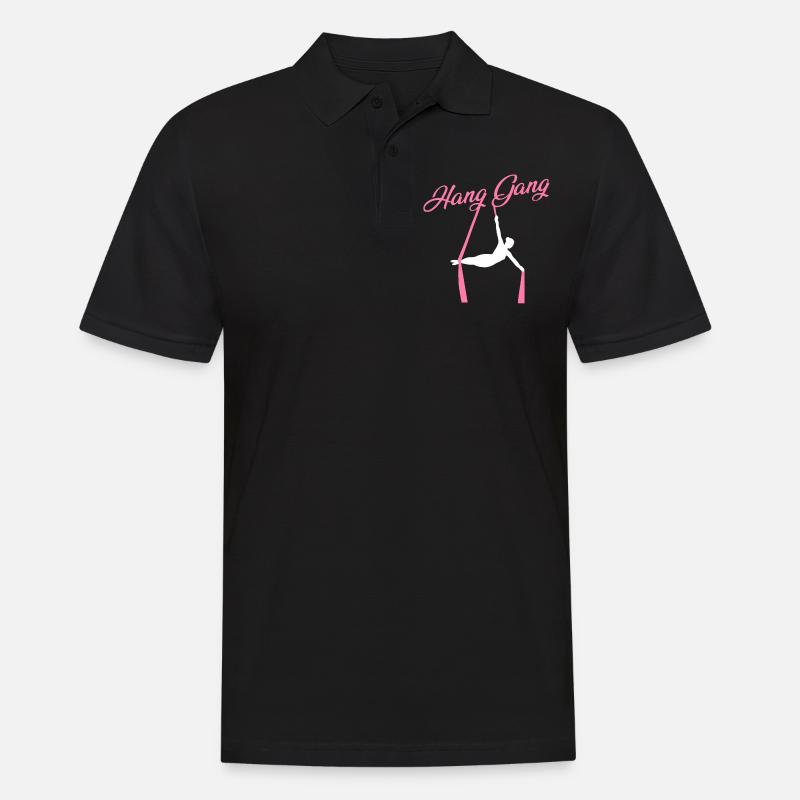 Luftsieger. Luftseide - Männer Poloshirt - Schwarz