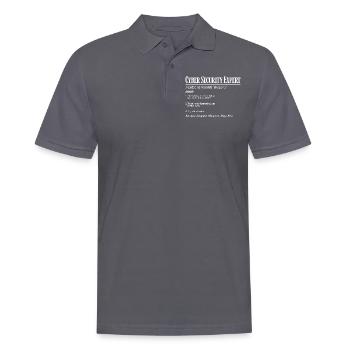 Expert en cybersécurité - Polo Homme - charbon - Devant - Nico (186cm)
