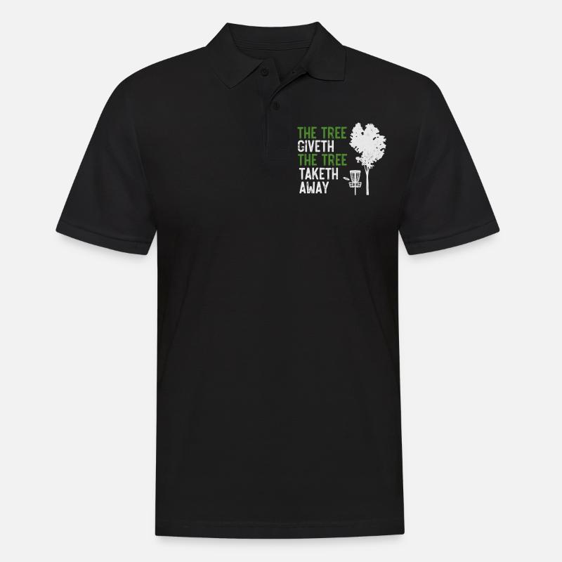 Discgolf, Discgolf-Baum - Männer Poloshirt - Schwarz