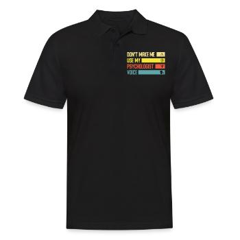 Psychologist - Men's Polo Shirt - black - Front - Kai (181cm)