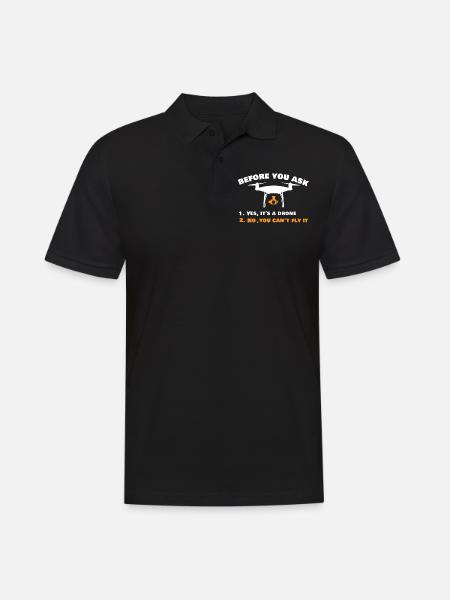 Drone flying, drones, drones, model aircraft - Men's Polo Shirt - black