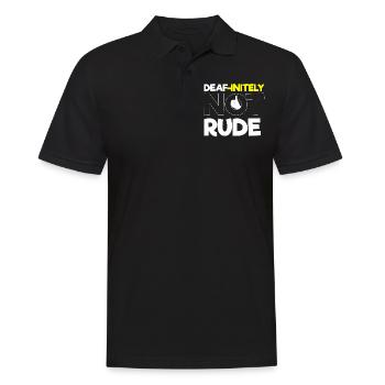 Gehörloser Stolz, Gehör, Behinderte, Taubheit - Männer Poloshirt - Schwarz - Vorne - Kai (181cm)