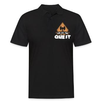 Larp, live-action role-playing game - Men's Polo Shirt - black - Front - Kai (181cm)