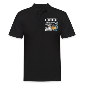 Robotics, robot builders - Men's Polo Shirt - black - Front - Kai (181cm)