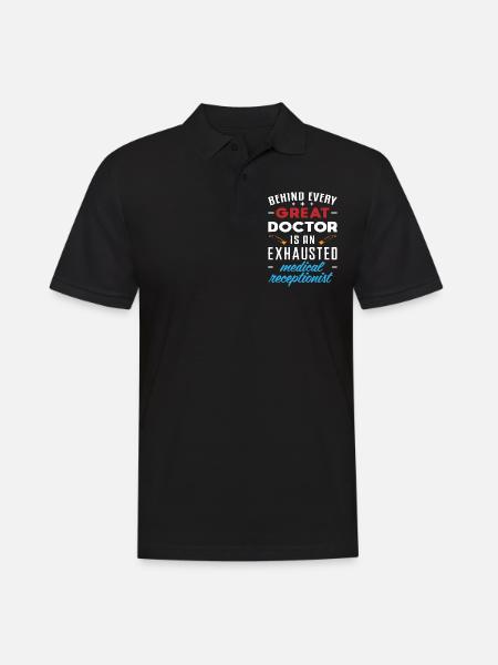 Medical receptionist - Men's Polo Shirt - black