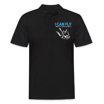 Skydiving, Skydiving - Men's Polo Shirt - black - Front - Kai (181cm)