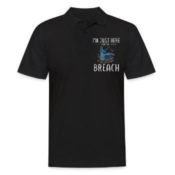 Baleines, baleines, observation des baleines, observation des baleines - Polo Homme - noir - Devant - Kai (181cm)