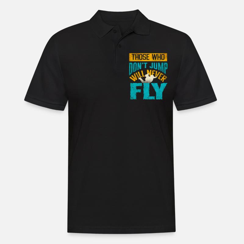 Parachutisme, Parachutisme - Polo Homme - noir