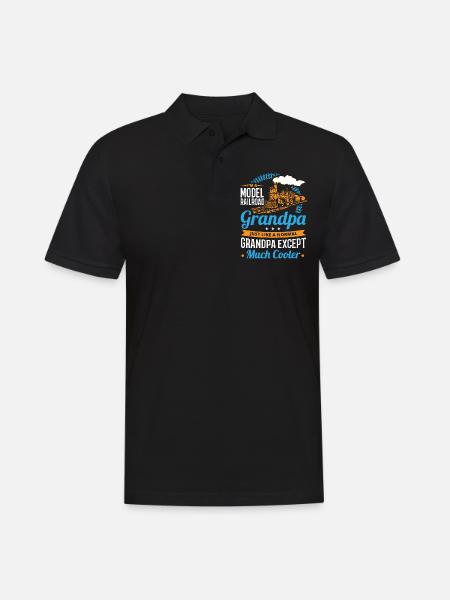 Railway Ladder, Railway Railfan - Men's Polo Shirt - black