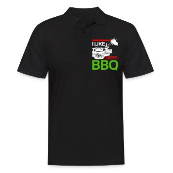Koreanisches BBQ, Koreanisch - Männer Poloshirt - Schwarz - Vorne - Kai (181cm)