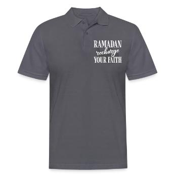 Célébration du Ramadan, fête musulmane - Polo Homme - charbon - Devant - Nico (186cm)