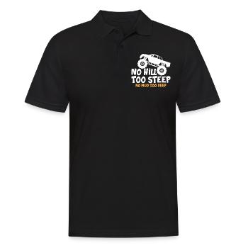 Offroad, 4x4, 4-Rad - Männer Poloshirt - Schwarz - Vorne - Kai (181cm)
