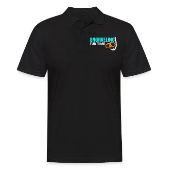 Schnorcheln, Schnorcheln, Tauchen, Unterwasser - Männer Poloshirt - Schwarz - Vorne - Kai (181cm)