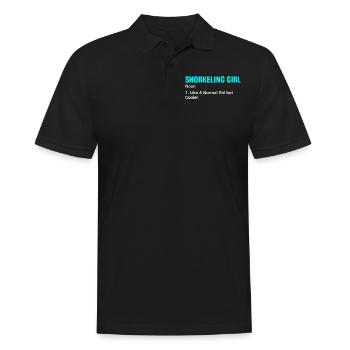 Schnorcheln, Schnorcheln, Tauchen, Unterwasser - Männer Poloshirt - Schwarz - Vorne - Kai (181cm)