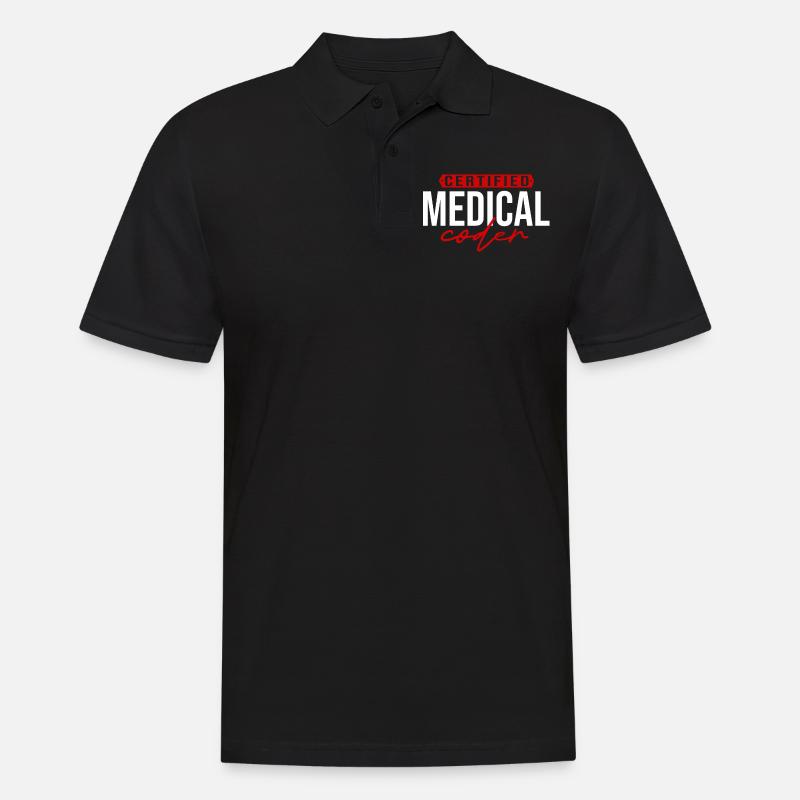 Medical Encoder Medical Programmer - Men's Polo Shirt - black