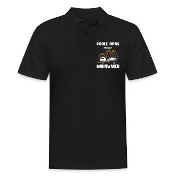 Wohnwagen Camping Opa - Männer Poloshirt - Schwarz - Vorne - Kai (181cm)