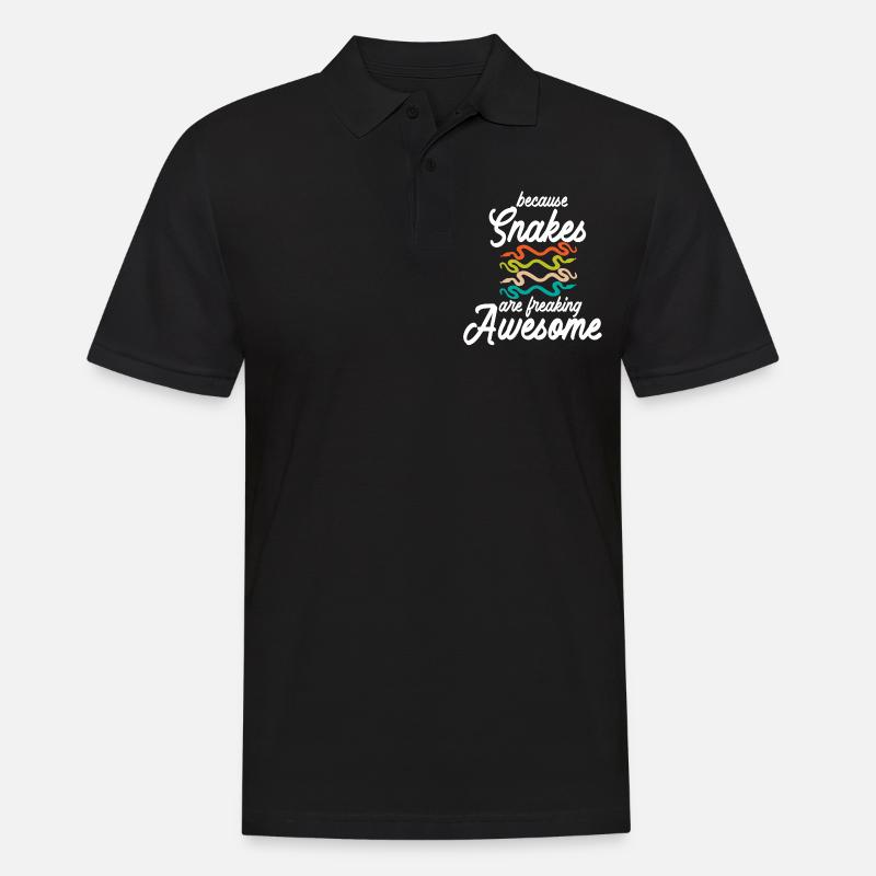 Schlange, Reptil - Schlangen - Männer Poloshirt - Schwarz
