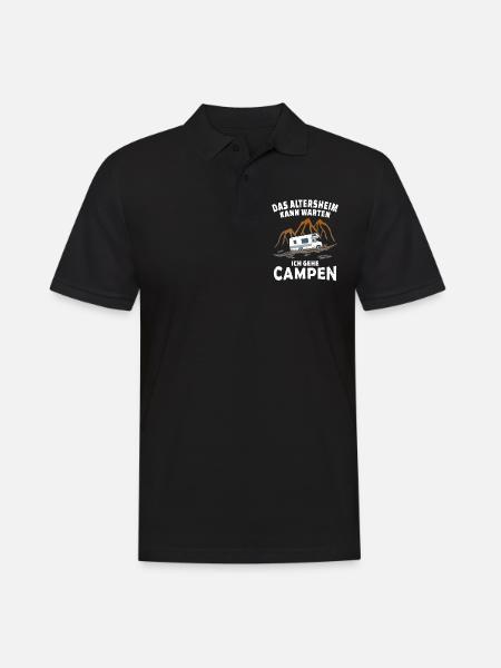 Wohnmobil Womo Camper Rentner - Männer Poloshirt - Schwarz