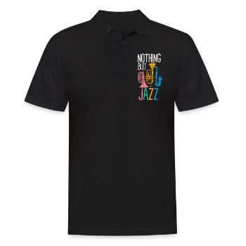 Musique jazz - Musiciens de jazz - Polo Homme - noir - Devant - Kai (181cm)