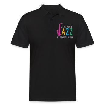 Musique jazz - Musiciens de jazz - Polo Homme - noir - Devant - Kai (181cm)