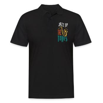 Musique jazz - Musiciens de jazz - Polo Homme - noir - Devant - Kai (181cm)