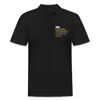 Wohnmobil Camping - Männer Poloshirt - Schwarz - Vorne - Kai (181cm)