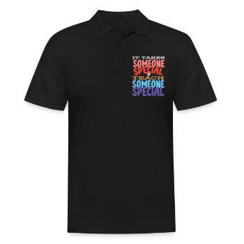 Special Needs Education, Special Education - Men's Polo Shirt - black - Front - Kai (181cm)