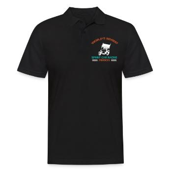 Sprint car races, sprint cars, dirt track races - Men's Polo Shirt - black - Front - Kai (181cm)