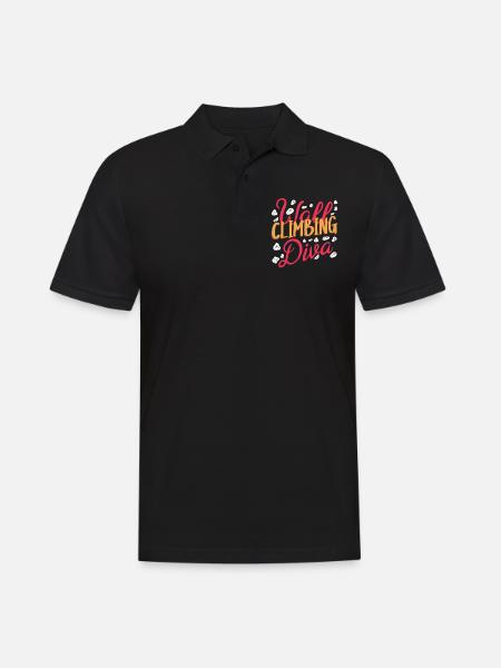 Wandkletterer, Wandklettern - Männer Poloshirt - Schwarz