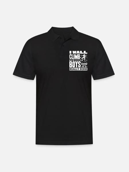 Wall climbers, wall climbers - Men's Polo Shirt - black